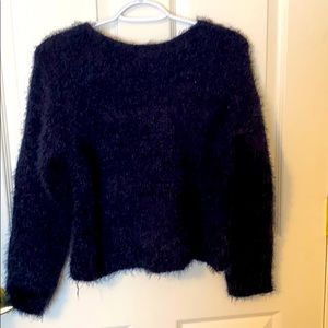 Dark blue and black crew neck sweater